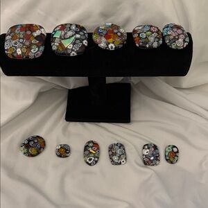 Colorful Mosaic Glass Jewelry Set